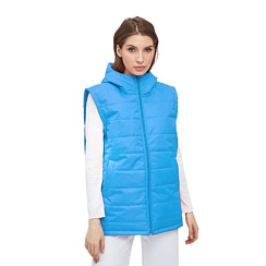 Жилет с капюшоном голубой