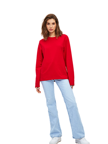 Лонгслив красный кулирка