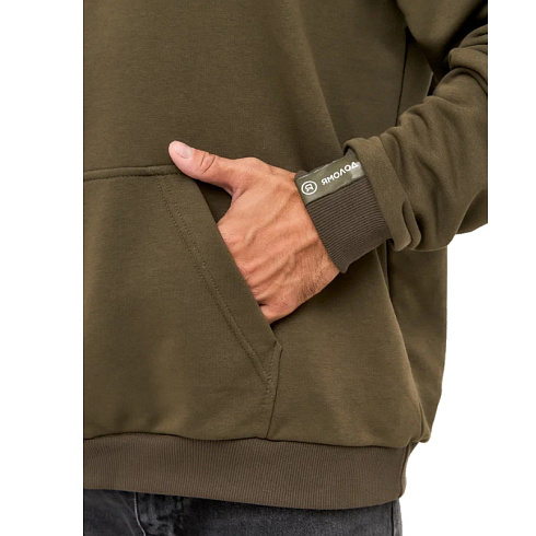 Толстовка худи оливковая