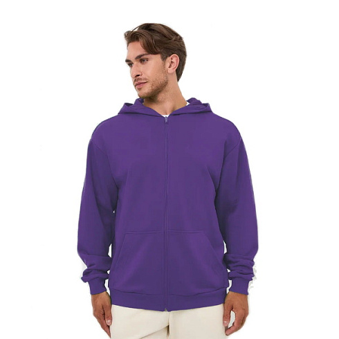 Толстовка на молнии фиолетовая