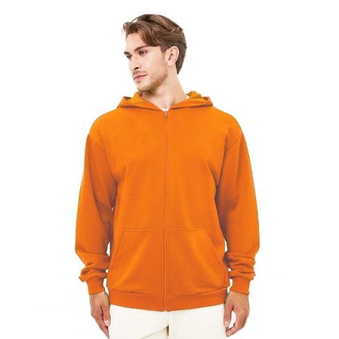 Толстовка на молнии оранжевая