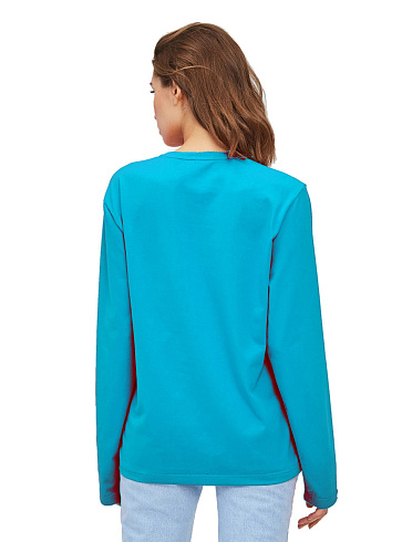 Лонгслив бирюза кулирка