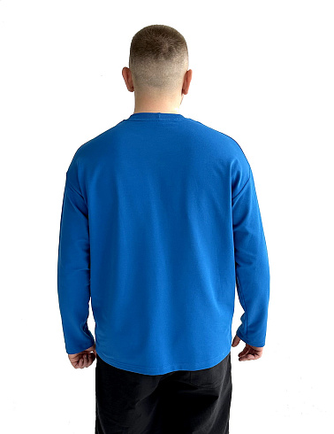 Лонгслив голубой футер 2-х нитка