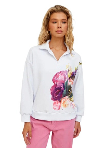 Свитшот поло печать шелкография