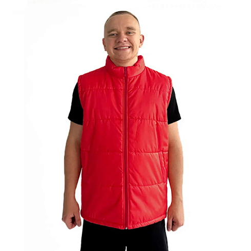 Жилет 4 стежки красный