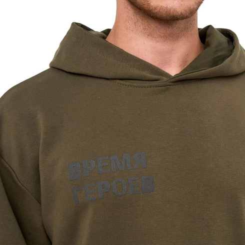Толстовка худи оливковая
