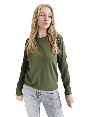 Лонгслив хаки кулирка