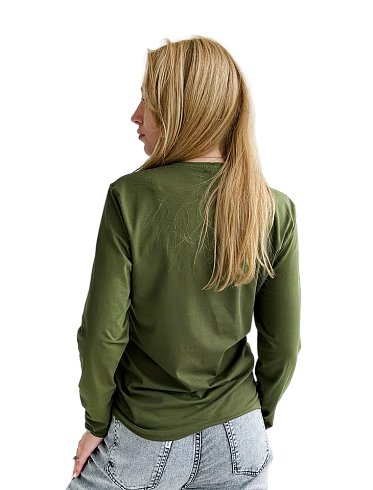 Лонгслив хаки кулирка