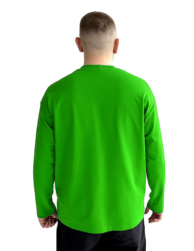 Лонгслив зеленый футер 2х нитка