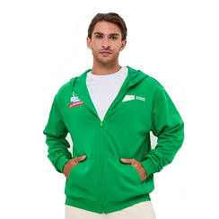 Толстовка на молнии зеленая