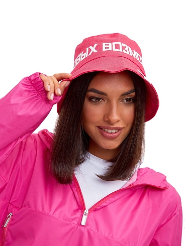 Панама розовая джинсовая