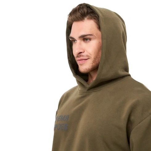 Толстовка худи оливковая