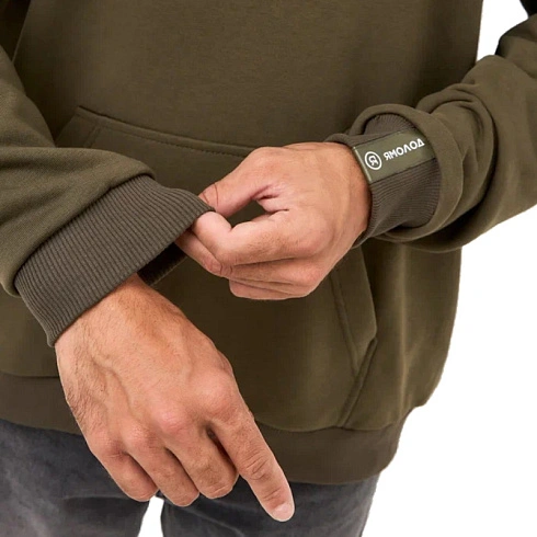 Толстовка худи оливковая