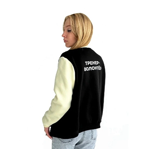 Бомбер на кнопках комбинированный