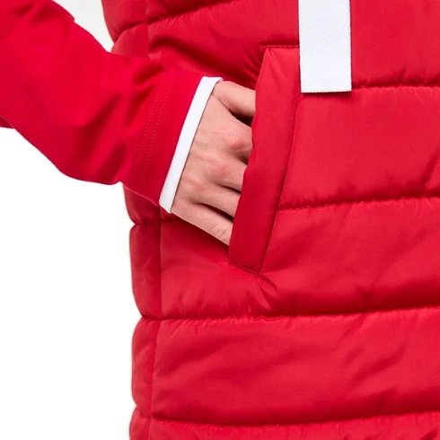 Жилетка на синтепоне со стежкой красная