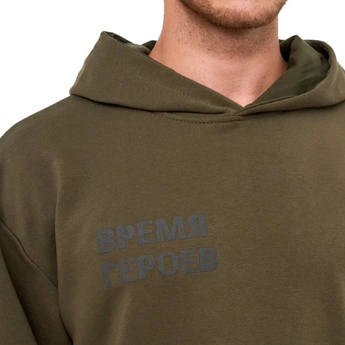 Толстовка худи оливковая