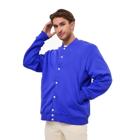 Бомбер унисекс синий яркий