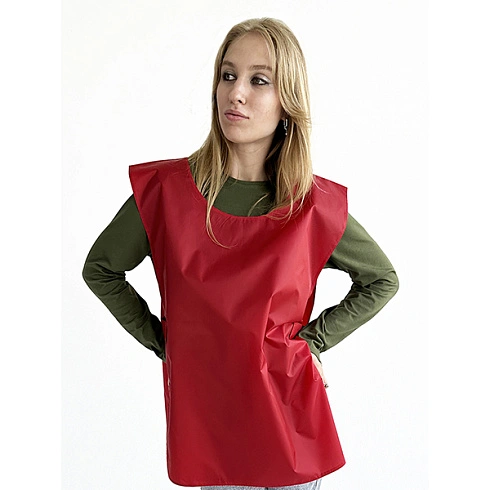 манишка на завязках красная